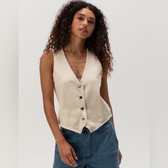 Brixton Jackets & Blazers - NWT - BRIXTON Ryder Womens Vest in Antique White - Various Sizes